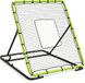 GarveeLife Honkbal reboundnet, 120 x 140 cm, pitchback trainer met 3 hoeken en D-sluiting, stabiele standaard 1,8 m + 8 haringen, voor solo-veldtraining, honkbal en softbal