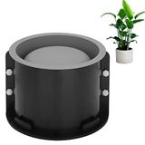 Osilifen Grote ronde siliconen plantenbak schimmel, 7 inch grote ronde betonnen mallen voor cilinder bloempot maken, DIY handwerk