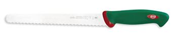 Sanelli Premana Professional Broodmes, staal, groen/rood, lemmet 24 cm