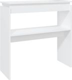 vidaXL Wandtafel 80x30x80 cm bewerkt hout wit