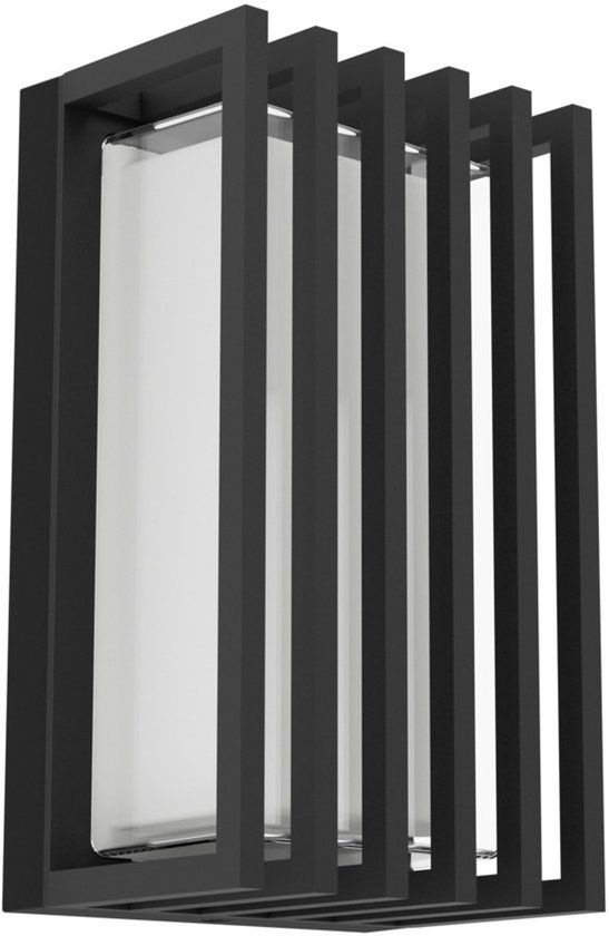Eglo Genovese Wandlamp Buiten - 24 cm - Zwart/Helder - Instelbaar wit licht