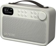 Pure Bloom DAB+ radio Bluetooth luidspreker 5.4 10 W batterij 17 uur | TFT-FM-radio, kleurendisplay, 80 favorieten, ASA-waarschuwingsfunctie, IPX5 waterdicht, wit