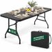Table pliante - Table de camping - Pliable - 183 x 76 cm - Blanc