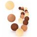 CREATIVECOTTON led-lichtketting met katoenen bollen, inclusief timer en dimmer (Cappuccino, 20 ballen)