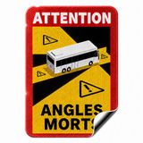 AutoXtreme Dode Hoek Magneet Sticker Bus & Camper – 17x25cm – Reflecterend – Conform Frans Art. R.313-32-1