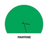 Homemania Tramonto Klok, wanddecoratie, rond, voor woonkamer, keuken, kantoor, groen, wit, zwart, metaal, 40 x 0,15 x 40 cm