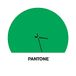 Homemania Tramonto Klok, wanddecoratie, rond, voor woonkamer, keuken, kantoor, groen, wit, zwart, metaal, 40 x 0,15 x 40 cm