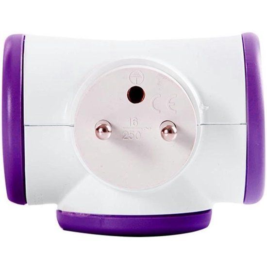 WATT & CO MPF3C Drievoudig stopcontact - Violet