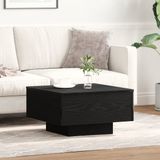 vidaXL Salontafel Zwart Eiken 55 x 55 x 31 cm