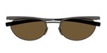 Saint Laurent SL 862 Lunettes de Soleil Unisexe Ruthénium Ovales Marron 54mm