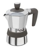 Pedrini MyMoka induction - 2 kops - bruin/roestvrijstaal
