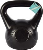 Discountershop B.V. Zwarte 8 kg Kettlebell - Duurzaam Kunststof met Cementvulling - Gewichten Voor Krachtige Workouts - Binnen & Buiten
