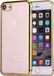 TPU hoesje iPhone 7 transparant metallic gouden rand