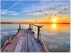 Poster de jardin coucher de soleil - 160x120 cm - Extérieur - PVC