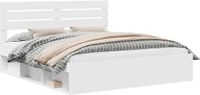 vidaXL Bedframe met hoofdeinde Wit 180 x 200 cm Massief grenenhout