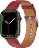 By Qubix Luxe Leren Bandje Bordeaux Geschikt voor Apple Watch 38mm/40mm/41mm/42mm