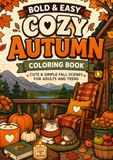 Bold & Easy Cozy Autumn Coloring Book for Adults and Teens