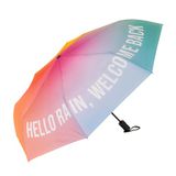 FISURA - Parapluie original rayé pour femme, petit parapluie automatique, taille de voyage, coupe-vent, 96 cm de diamètre, ouvert.