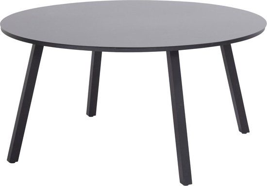 Hartman Miami HPL Tuin Eettafel Rond - 128 cm - Antraciet