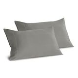 GUZZINI Botanical Kussenhoezen voor bed van 100% biologisch katoen, Oeko-Tex gecertificeerd, fris en ademend, kussensloop met overslag van 15 cm, zacht en behaaglijk, 2 stuks