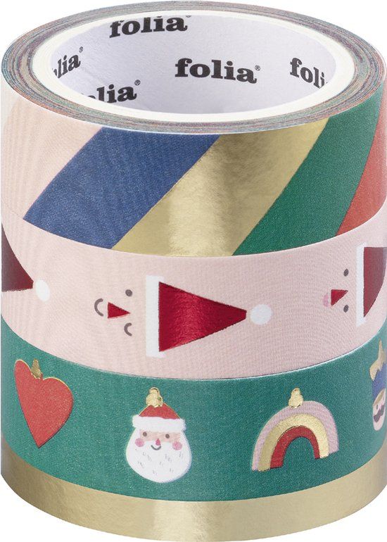Folia Decoratieve Washi Tape 'HOTFOIL MERRY JINGLING
