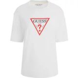 Guess Gj SS CN Boxy Iconic Tee T-shirt voor dames (1 stuk), Puur wit