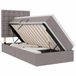 vidaXL Opslagbed met matras en hoofdeinde Taupe 100 x 200 cm Stof