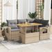 Maison Exclusive - Ensemble de meubles de jardin 5 pièces avec canapé et coussins, beige, en polyrotin