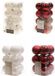 Decoris Kaemingk B.V. Kerstversiering kunststof kerstballen kleuren mix parelmoer wit/donkerrood 4 en 6 cm pakket van 80x stuks