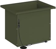 vidaXL Plantenbak met led Olijfgroen 30 x 40 x 30 cm Staal