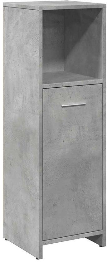 vidaXL Badkamerkast - 30x30x95 cm - Spaanplaat - Betongrijs