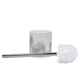Zachte Douceur d'Intérieur 1801309 WC-borstel, keramisch, wit/zilver, 10,6x40cm