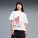 PUMA Street Glam oversized T-shirt met print voor Dames, Wit, Maat S
