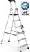 Wixor Trapladder Handyman | Huishoudtrap 6 treden | Professionele trap | Enkel Oploopbare trap | Keukentrap | Trapladder | Tuv-gecertificeerd | EN131