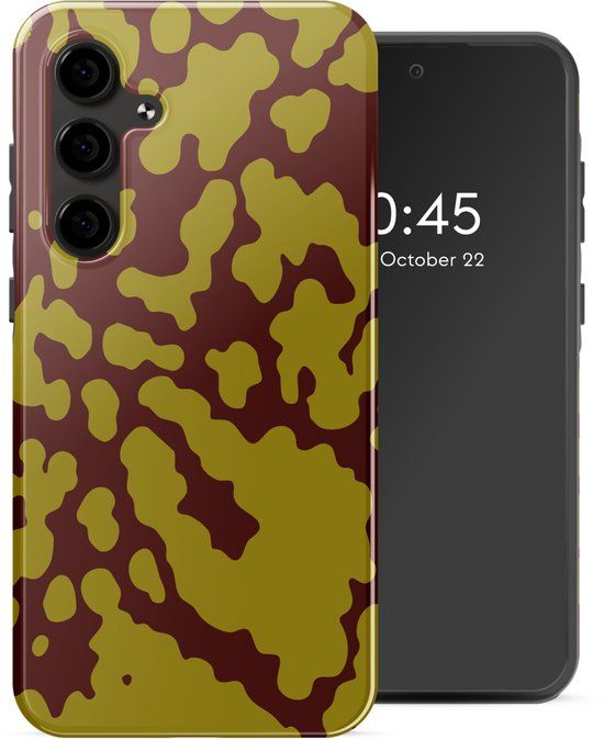 Selencia Hoesje - Geschikt voor Samsung Galaxy S24 FE - Backcover - Moo'd Olive Dust