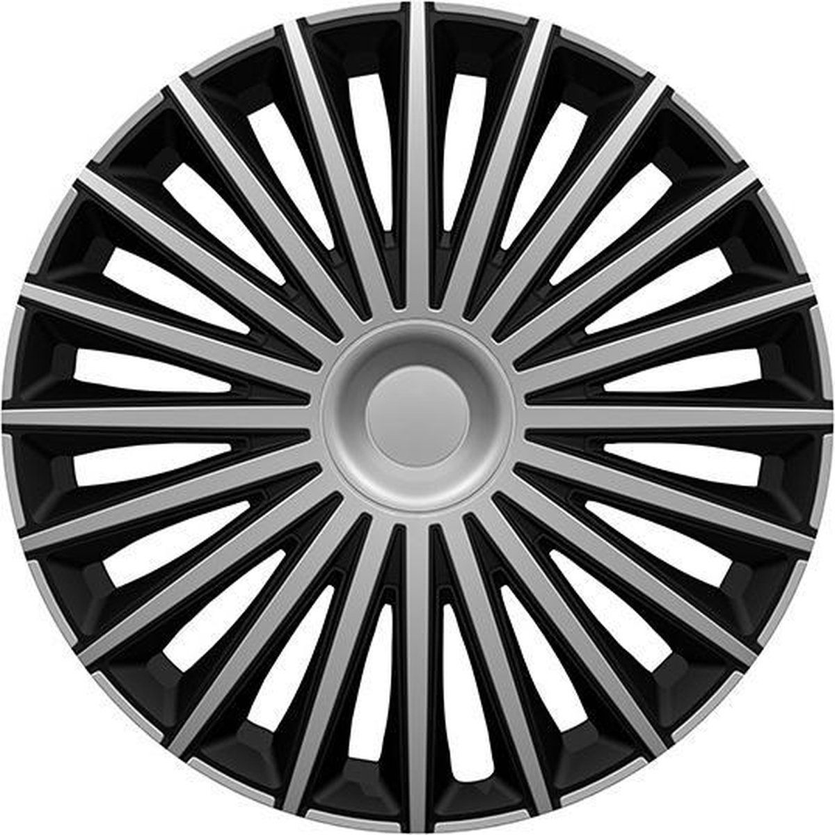 Gorecki wieldoppenset Dakota Sil/BL 13 inch zilver 4 stuks