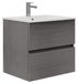 Ensemble de meuble de salle de bain avec lavabo, 2 tiroirs, 50x55x40 cm, gris