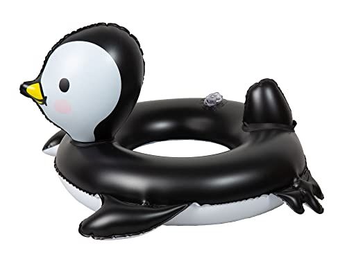 Heless 111111 Zwemring voor poppen - Pinguïn stippendesign - Maat 35-45 cm - Meerkleurig