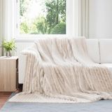 vidaXL - Dekentjes - 6 stuks - Beige - 240 x 220 cm - Fleece