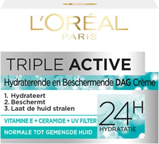 L'Oréal Paris Triple Active Day Cream - Normal to Combination Skin - 50ml
