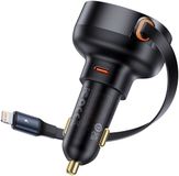 Baseus Enjoyment Pro USB-C (female) / Lightning (male) 60W Car Charger - Black