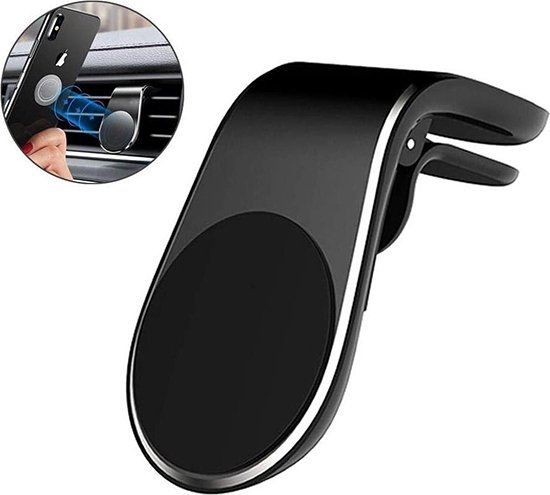 Magnetische Telefoonhouder Ventilatierooster Voor Auto - Zwart