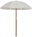 vidaXL Parasol met stalen paal 180 cm zandkleurig