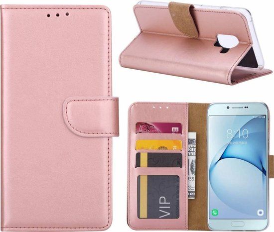 ZT Accessoires Book Case - Samsung Galaxy A8 (2018) - Rose Gold - Kunstleer