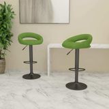 Prolenta Maison Exclusive - Lot de 2 tabourets de bar en velours vert clair