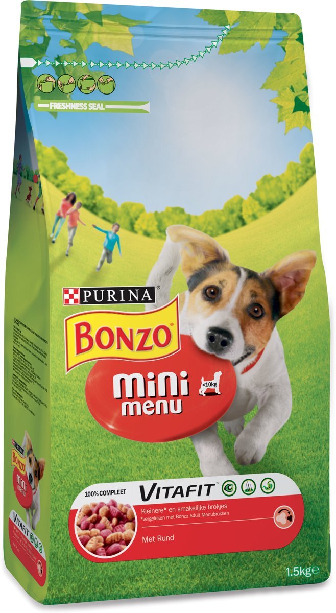 BONZO Mini Menu Hondenvoer - Rund 4x (1.5 kg