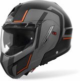 Airoh Mathisse II Genius Systeemhelm - Matzwart Grijs Oranje - Maat S