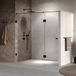 Brauer Void - Carving Nisdeur - 2-Delig - Helder Glas - 190 x 200 cm - Omkeerbaar - met Draaideur 70 cm - Aan Glas - incl. Glascoating - Mat Zwart