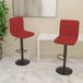Maison Exclusive - Lot de 2 tabourets de bar en tissu bordeaux