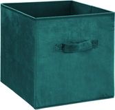 5five Opbergmand/kastmand - petrol groen - 29 liter - 31 x 31 x 31 cm